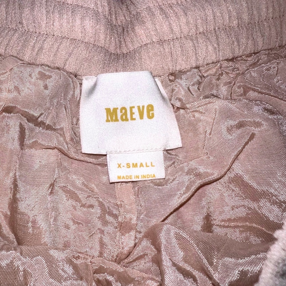 Maeve Anthropologie Beaded Embroidered Shorts Pink Champagne Boho XS - Picture 5 of 10